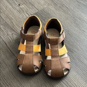 UGG Kids Tan and Yellow Sandals